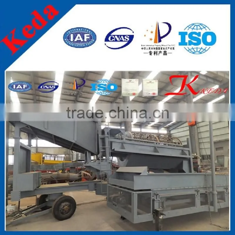 Unique Design Gold Washing Machine Traveling Gold Trommel Screen