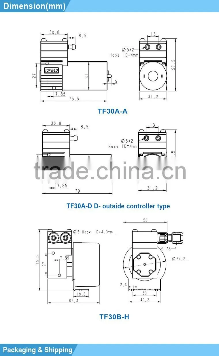 DC Brushless Motor corrosion resistance Diaphragm Liquid printer pump
