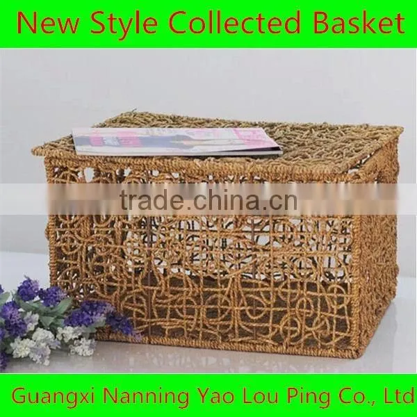 Wholesale New Product Cornhusk Weaving Tassel Straw Beach Basket Bag