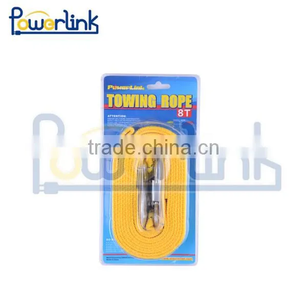 H90186 Heavy duty car emergency towing rope, towing strap with hooks CH-T001