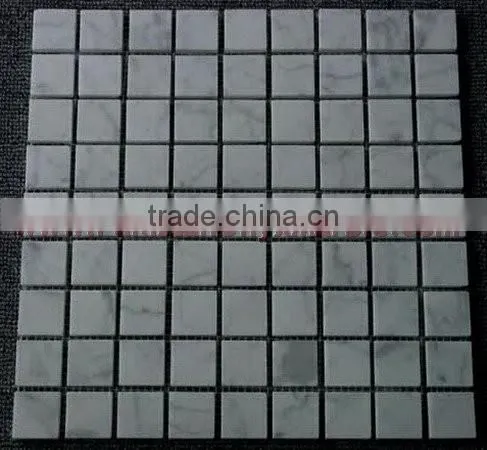 NEW ZIARAT WHITE (CARRARA WHITE) MARBLE MOSAIC TILES