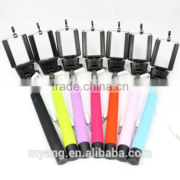 yiuw whosale stock avaialbe fashion selfie sticker, cheap and hot sell selfie sticker monopod selfie sticker