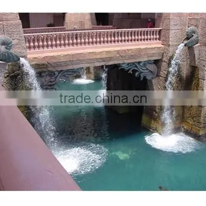 Outdoor big gardern decoration water dolphin fountain