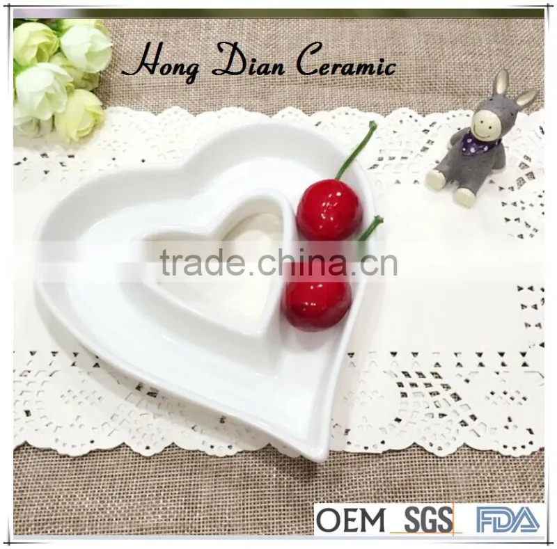 ceramic porcelain,Ceramic Material and Porcelain Ceramic Type heart shape dinner plates for weddings
