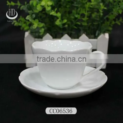 porcelain square coffee cup and saucer