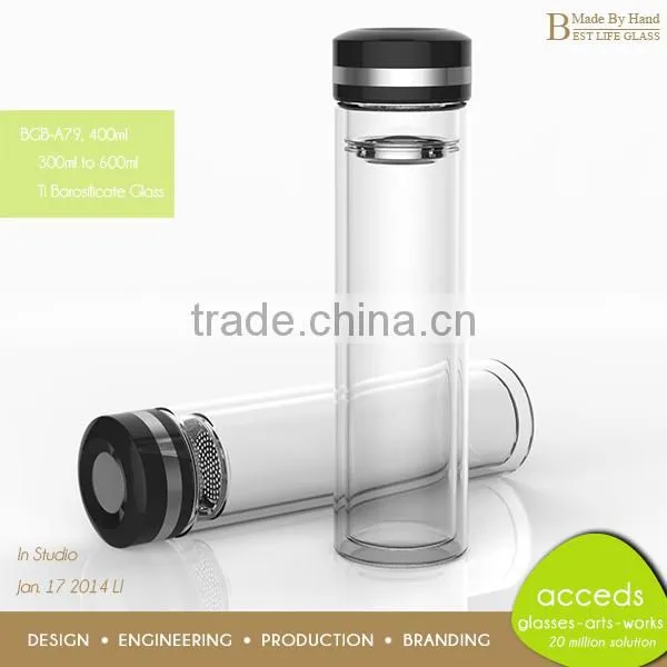 Fashionable Decorations Custom Wholesale Glass Water Bicycle Bottle