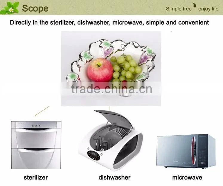 High Quality deep ceramic dish silver electroplate