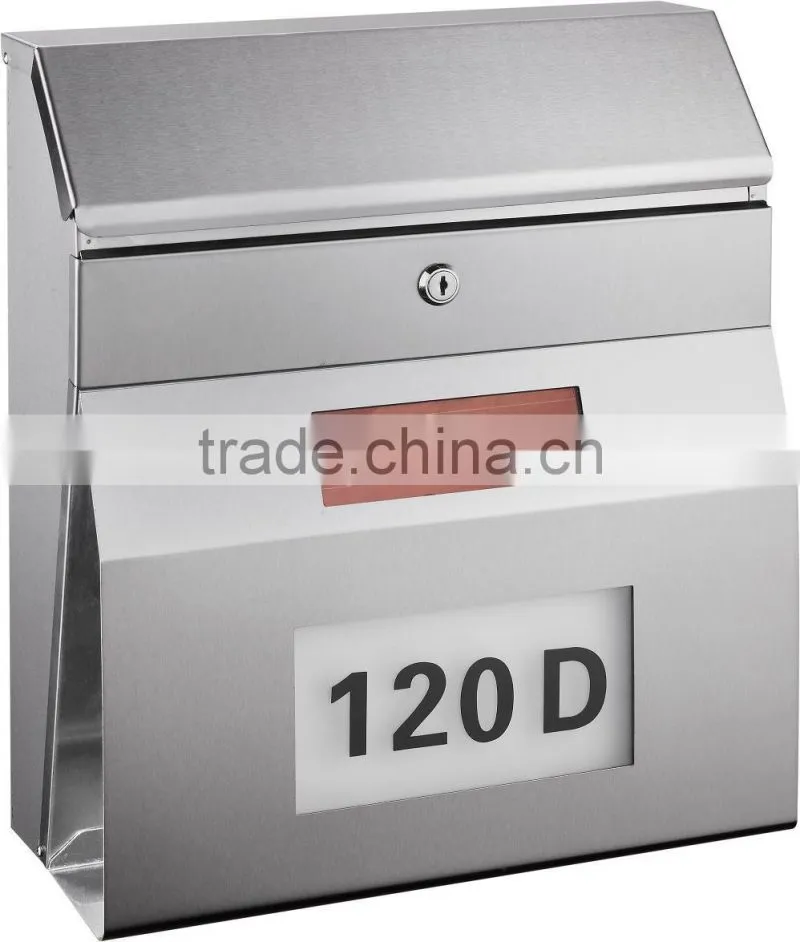 2015 Qualified Led Lighted Mailbox with Newspaper Holder,stainless steel mailbox,house number mailbox,german mailbox