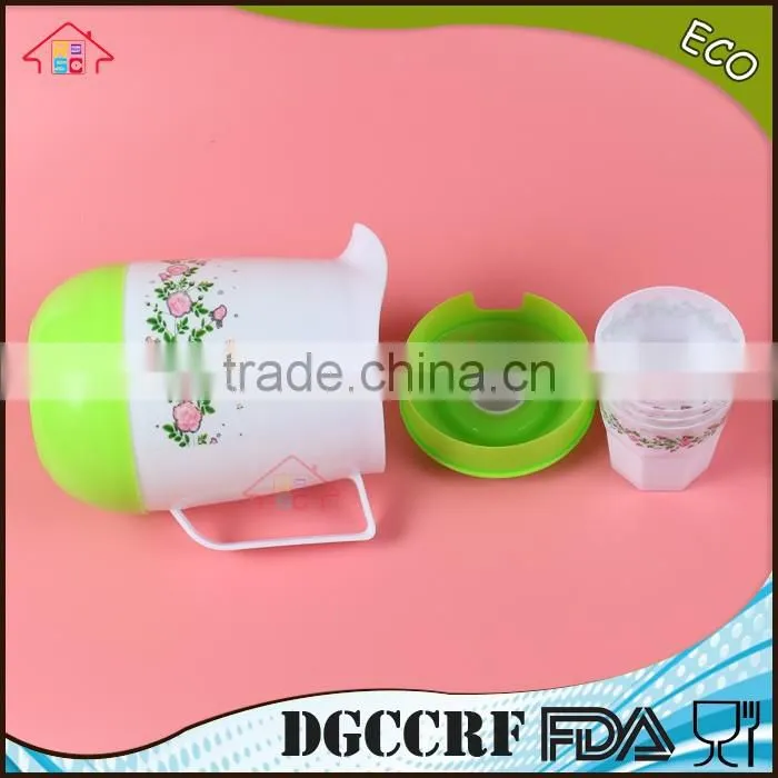NBRSC set of 4 pcs Double Layers PP Cold Water Teapot Jug Plastic Kettle