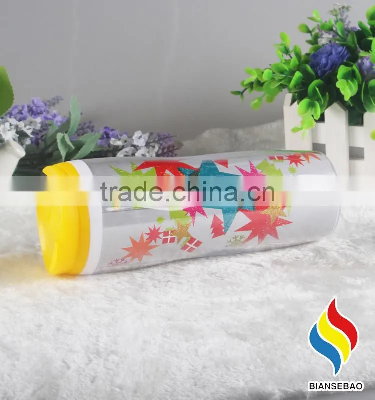 16oz PP plastic inner and PS outside insulated coffee travel mug