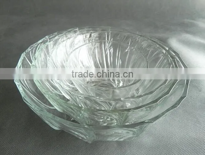 glass bowl, glass salad bowl, glass fruit bottle