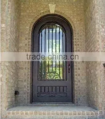 Bisini wrought iron arch single front door (BG90104)