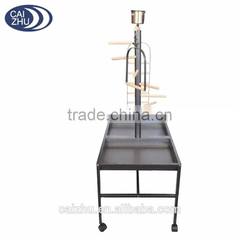 156cm Large Parrot Bird Play Stand Trolley Playgym Ladder Stair Swing Cage