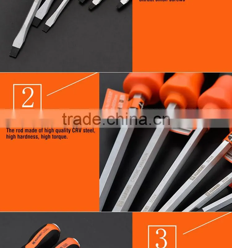 Professional Magnetic Hand Tools CRV Slotted Head Screwdriver