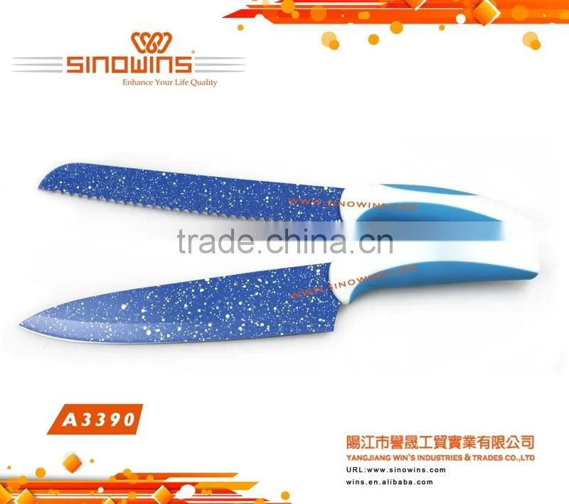 Fashionable and Durable 5pcs Non-stick Coating Knife Set