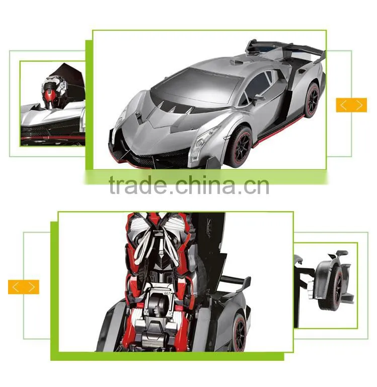 Newest product transform car 2.4G r/c intelligent robot