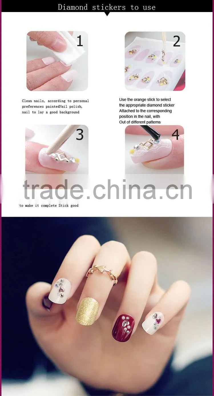 New Air Customized Acrylic Jewelry Rhinestone 3D Star Glitter Nail Art Stickers