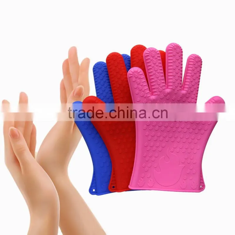 Long oven glove cooking pinch grips, silicone pot holder gloves