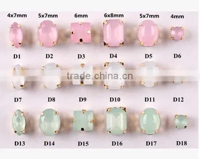 synthetic opal loose stones with claw settings