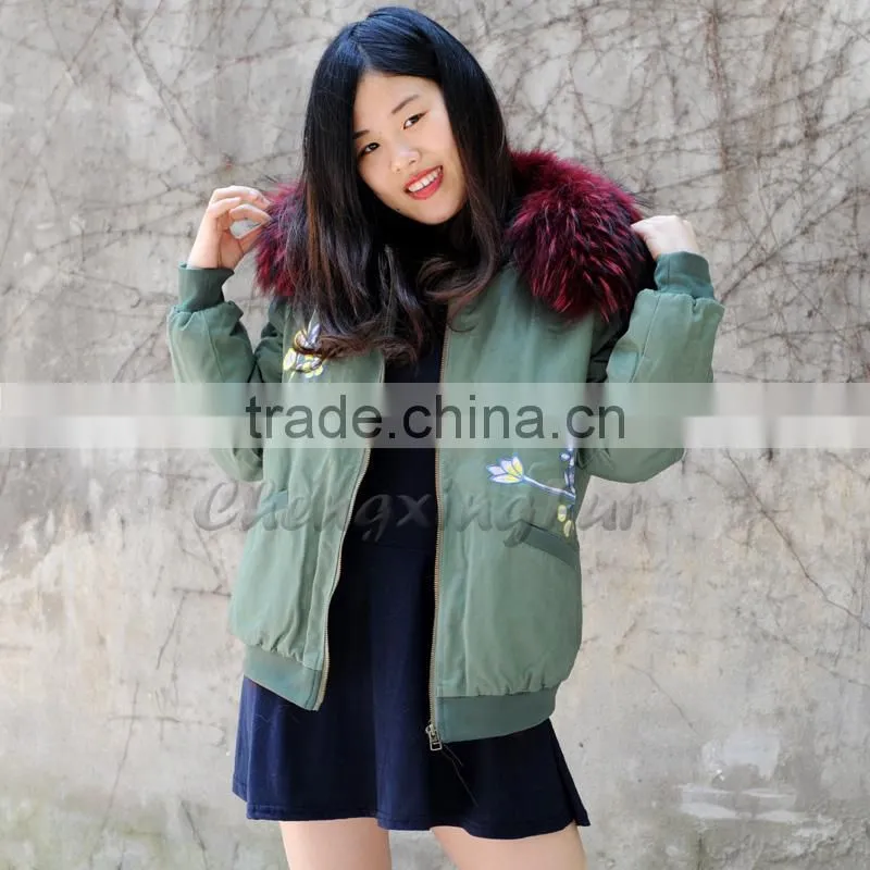 CX-G-P-17C Fox Fur Lining Genuine Fur Parka Winter Parka Coat