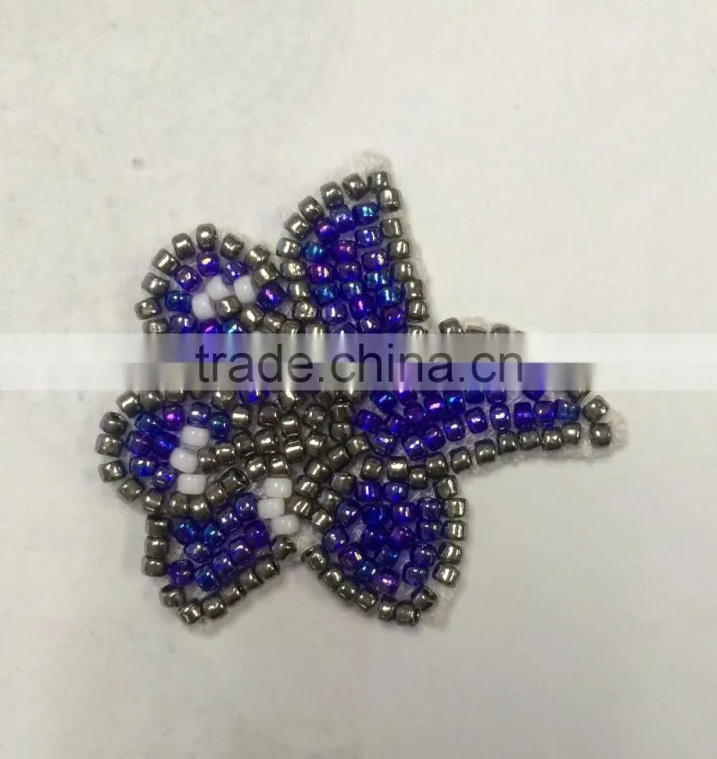 new machine made crochet animal bead applique