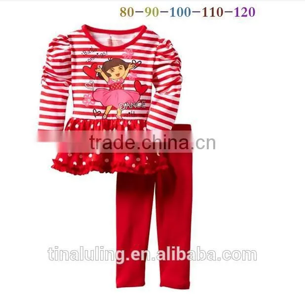 wholesale baby girls dora clothing sets cute and lovey girls outfits baby boutique clothes