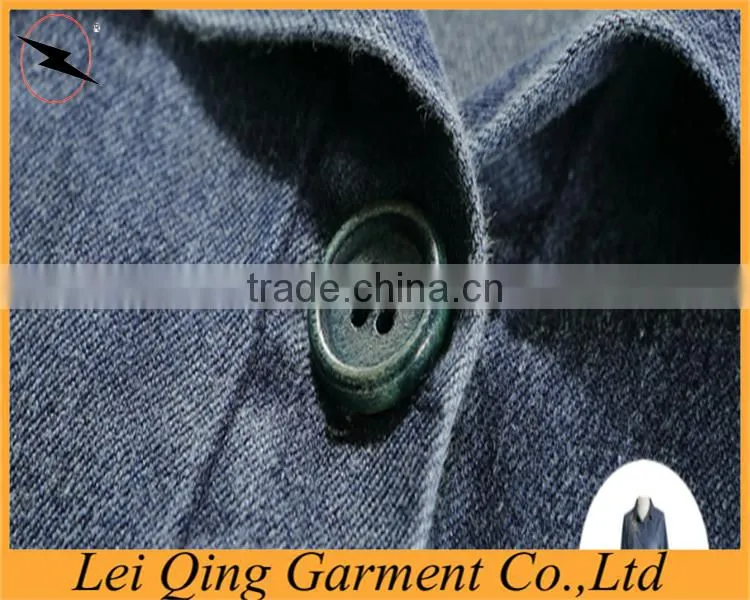 High quality loose fashion solid color women denim shirt