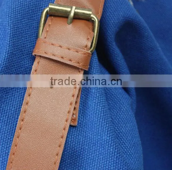 Womens Girl Casual Canvas Backpack leather shoulder bag SV003579#