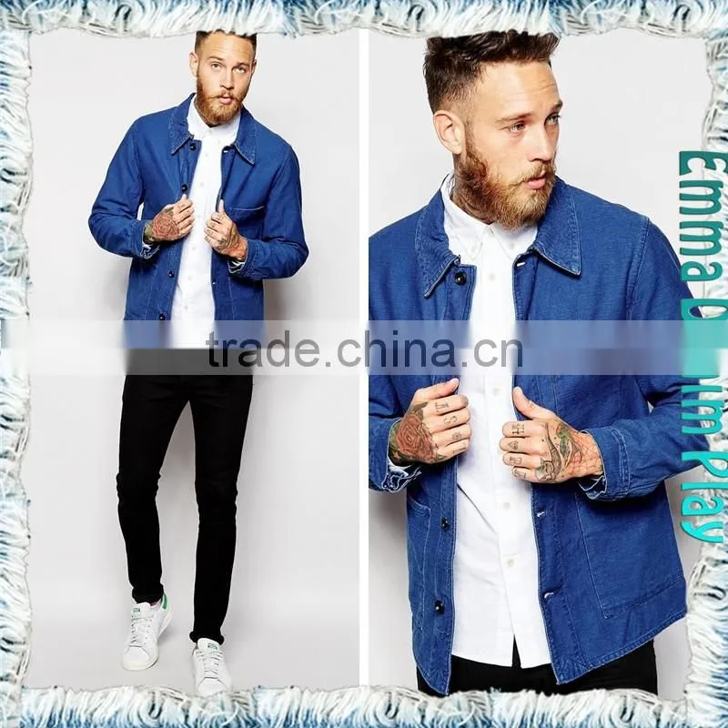 2016 ashion Design Mens Best Quality Regular Fitted Chic Blue Denim Jackets Wholesale
