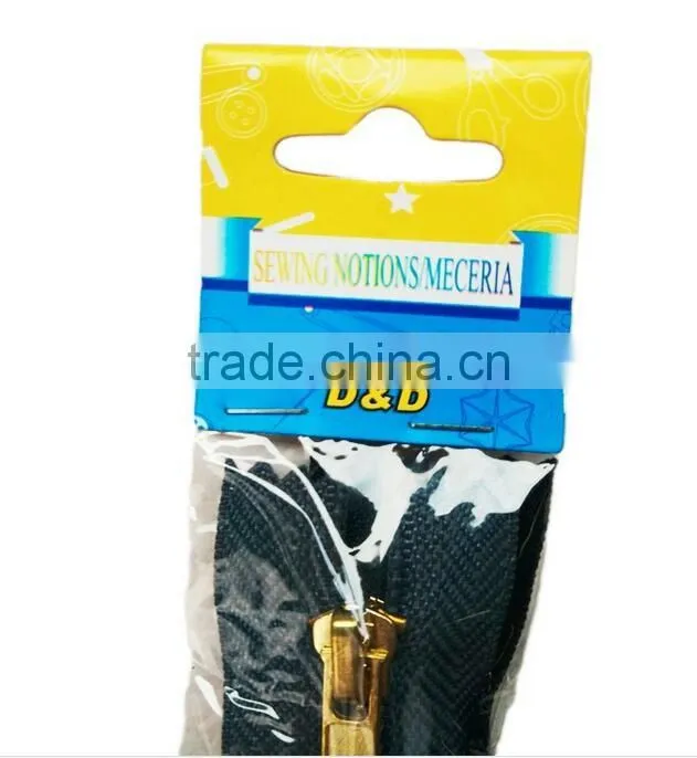 D&D Short Metal Zipper For Garment Accessories