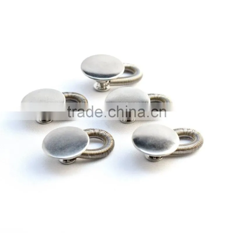 25 pack Waistband Extender Set -5 White Button,5 Black Button,5 Spring Metal Button,5 Cotton Hook,5 Cotton Button Extenders