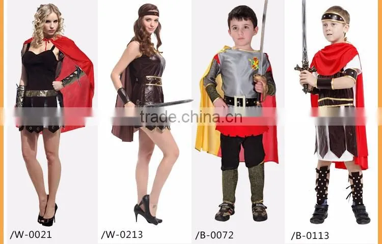 Hot sale cosplay warrior design children roman halloween costume
