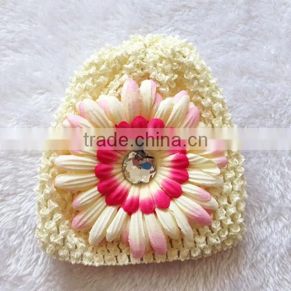knitted daisy beanie baby hats