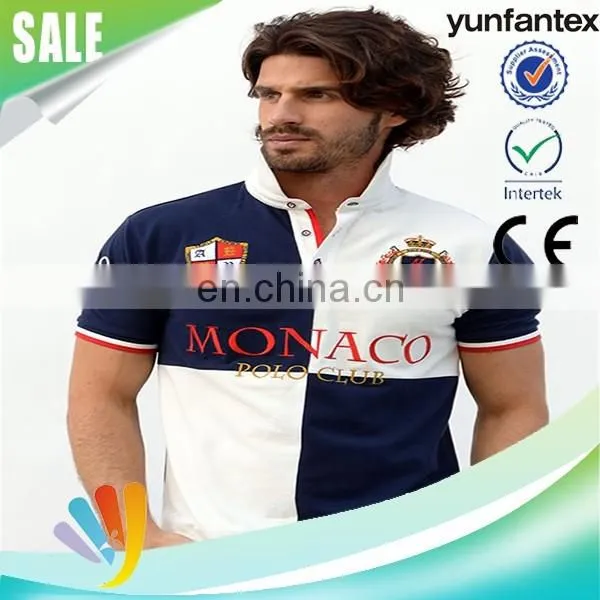 2017 latest new fashion custom emb plain polo shirt