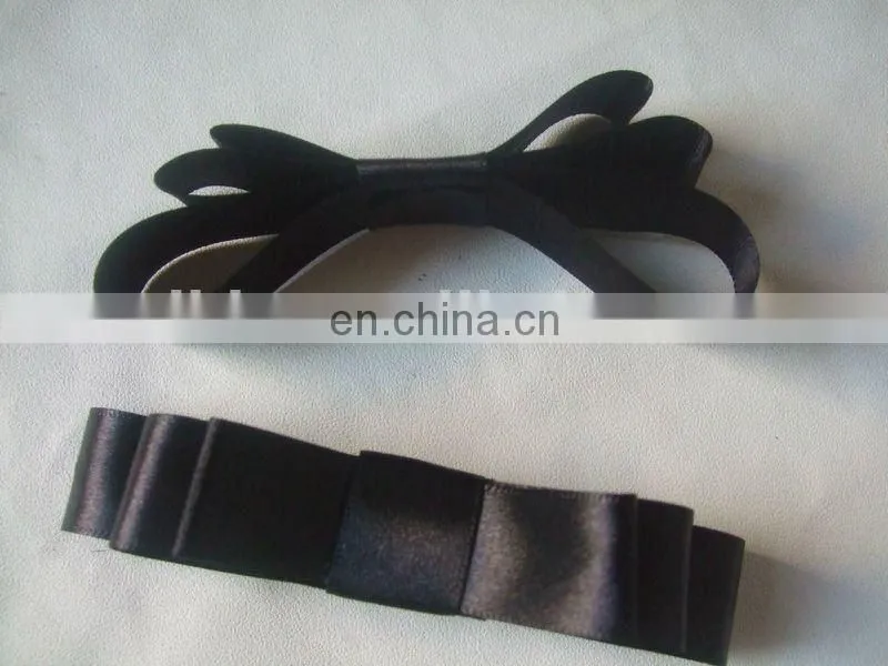 black bow tie, satin ribbon bow