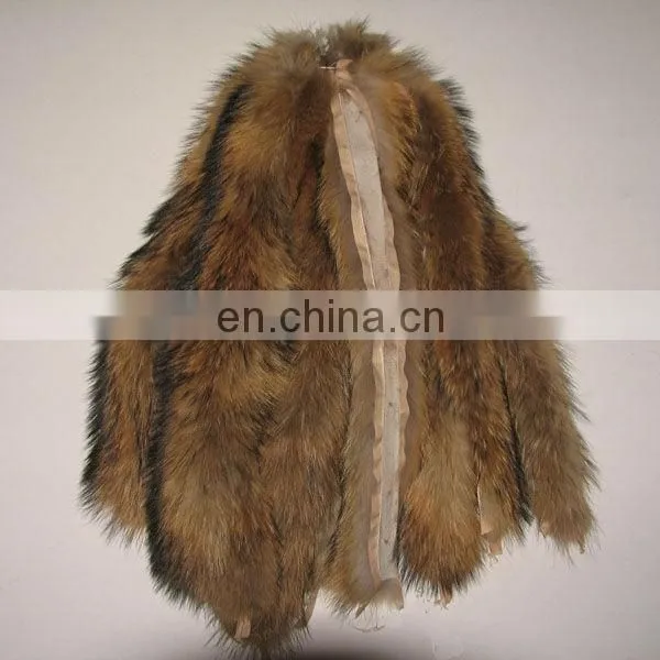 real raccoon fur garment accessories