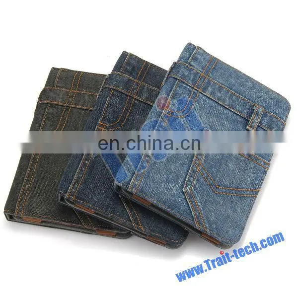 Wholesale Luxury Demin Jeans Leather Stand Case for iPad Mini Retina (3 Colors)