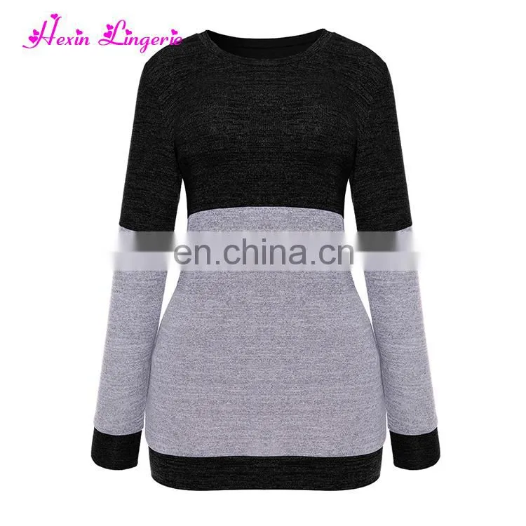 New Style Women Black Slimming Shirt Knitted Latest Design Winter Sweater