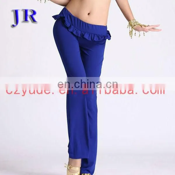 Long ice silk soft yoga and belly dance pants for women K-4022#