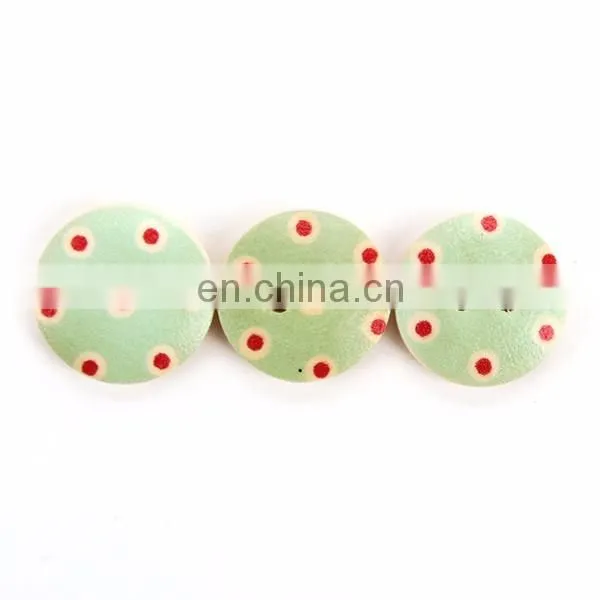 Mixed Multicolor 15mm 2 Holes Polka Dot Small Polka Dot Rustic Plaid Handmade Diy Accessories Small Wooden Buttons