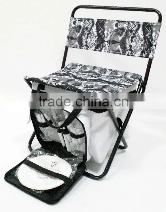 folding cooler chair / folding fishing chair with cooler