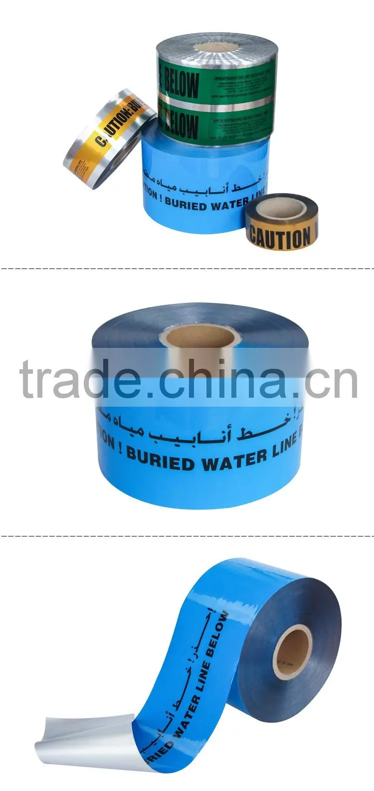 Low factory price non adhesive Underground Detectable Warning Tape OP015-5
