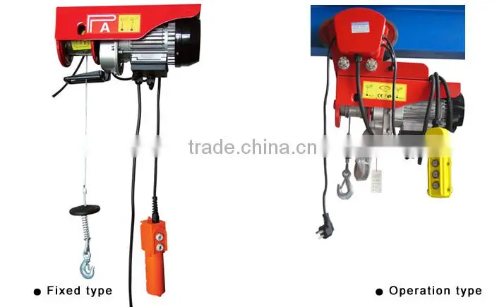 PA Mini Wire Rope Electric hoist 110v with Remote Control