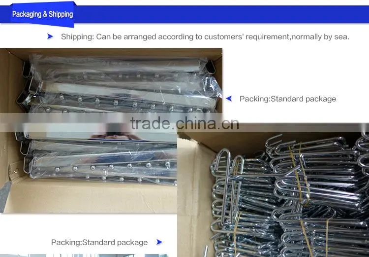 Security metal chrome display pegboard hooks for store