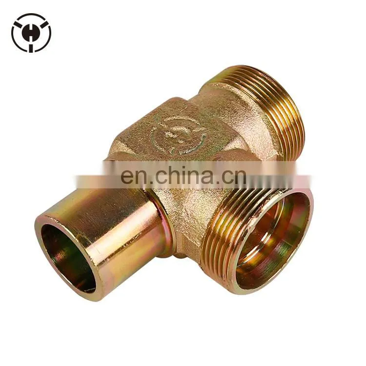 China hydraulic carbon steel connector tee fitting