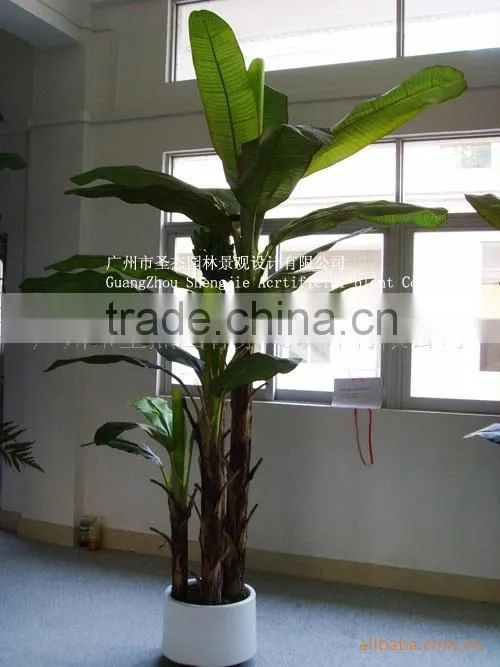 2014 the hot sale plant tree type large leaf evergreen leafartificial plants artificial banana plants