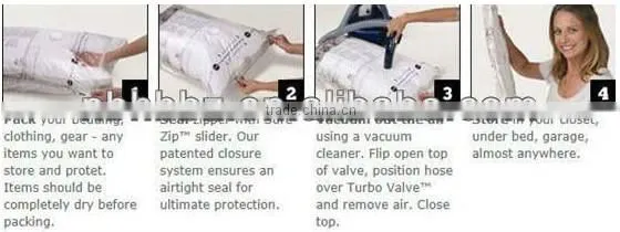 white foldable vacuum storage bags for clothes