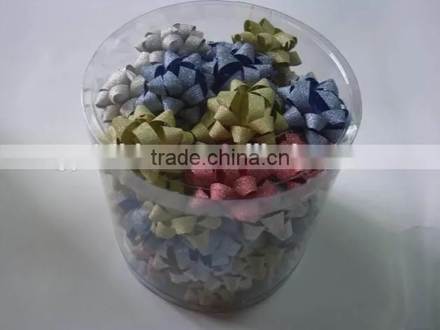 2014 metalic gold ribbon star bow and ribbon for gift packingaging or holiday decoration