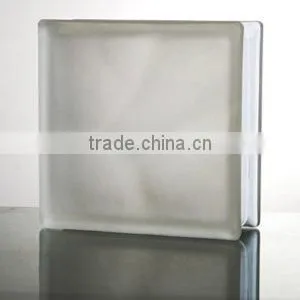 190*190*80mm Decorative solid transparent glass block with red color inside with CE,ISO