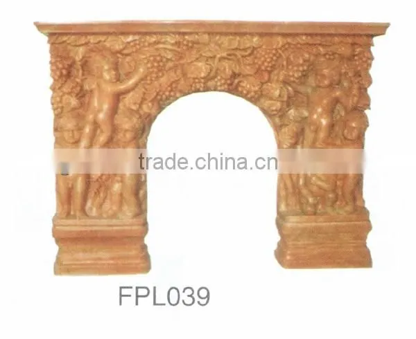 Solid Stone Fireplace